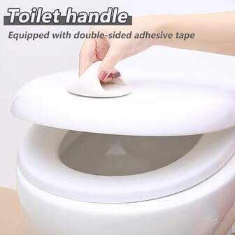 1/2 stuks toiletdekselgreep - Klassiek ergonomisch ontwerp, duurzaam plastic, opent het toiletdeksel gemakkelijk zonder elektriciteit - Speciaal voor ouderen en gehandicapten