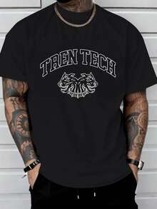 Tren Tech Gym Bodysuit  Men'S T-Shirt, 100% Cotton Crew Neck Casual Tee, Sizes S-XXXL - Black - View 1