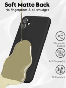 3-In-1 Protective Case Set Compatible With IPhone, Includes 2pcs Privacy Screen Protectors (Anti-Scratch Tempered Glass) + 1pc Black Matte Finish Phone Case, Easy Installation, Hydrophobic & Oleophobic Coating, Fingerprint-Resistant Screen Protection Essentials, Applicable To Daily Shield, Office, Home Privacy Screen Protector Phone Screen Protector Phone Accessories Waterproof Shockproof Anti-Fall Full Cover - Black - View 8