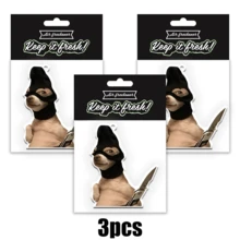 CUTE FUNNY'Gangsta DOG'pattern Design Car Air Fresheners - Hanging Rearview Mirror Scented Tablets, Cool Automotive Decor, Paper-Based Vehicle Air Freshener Combo Set With Assorted Designs, Gift For Friends - Multicolor - View 14