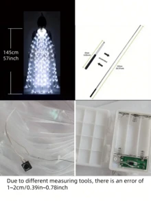 1 件创意彩色 LED 发光蝴蝶舞翅膀（带棍棒）、彩色派对舞蹈舞台表演灯光道具发光斗篷、表演肚皮舞。适用于舞台表演、派对礼品、舞台装饰、节日装饰、房间装饰、家居装饰、主题派对装饰、圣诞节和情人节装饰（不含电池）。 - 彩色 - 查看 14