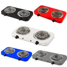 Fogareiro Elétrico Portátil 2 Bocas 2000W com Termostato e 5 Temperaturas