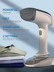 1 件手持式电熨斗，便携式智能服装蒸汽机，紧凑型旅行熨斗，家用挂烫机，迷你蒸汽熨斗，即时加热，智能温控，多档调节，无皱熨烫，适合家庭、旅行、商务旅行，熨烫顺畅，打造精致生活，有白色和黑色可供选择。 - 查看 2