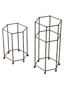 1pc Hexagonal Rotating Clothes Rack, Heavy Duty Rolling Garment Rack, Space-Saving Sturdy Metal Floor Standing Multi-Bar Clothes Rack, Suitable For Bedroom, Dorm And Balcony, Rotating Clothes Rack For Room, Bedroom, Living Room, Holiday Gift - Multicolor - View 8