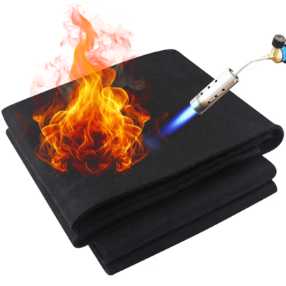 Welding Blanket Fireproof Mat 70 X 30 X 0.5 Cm, Carbon Felt High Temper Fire Proof Insulation Pad Up To 1800°F Heat Resistant Material Flame Retardant Fabric For Grill Stove Pit Soldering