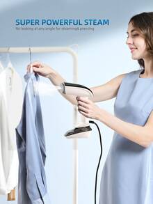 1 件手持式电熨斗，便携式智能服装蒸汽机，紧凑型旅行熨斗，家用挂烫机，迷你蒸汽熨斗，即时加热，智能温控，多档调节，无皱熨烫，适合家庭、旅行、商务旅行，熨烫顺畅，打造精致生活，有白色和黑色可供选择。 - 查看 1