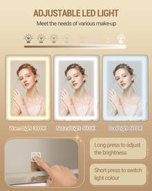 Hzuaneri Schminktisch, Abnehmbarer Großer Spiegel, mit Schmuckaufbewahrung, Offene Regale, 5 Schubladen, mit Beistelltisch, für Schlafzimmer, Weiß