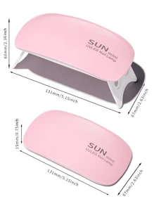 1pc 6 Lamp Beads Pink Mini Mouse Nail Lamp Nail Dryer Machine UV/LED LampPortable Micro USB Power Supply Cable Home Use Drying Lamp For Gel