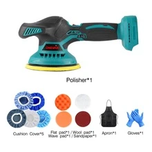 Car Polishing Machine,7000 RPM Cordless Polisher,Electric Cars Polish Machines Adjustment 6 Speed Auto Detailing Tool For Onevan 18V Battery (Battery And Charger Not Include) - UK Plug(220-240V) - View 12