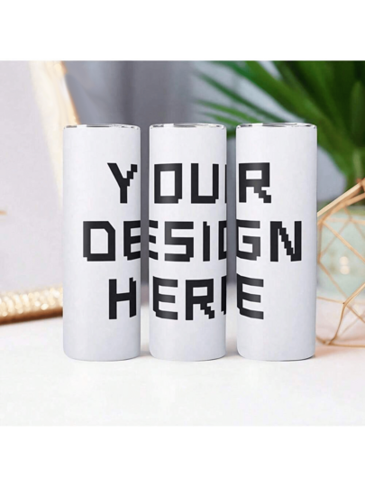 Taza recta de acero inoxidable personalizada de 20 oz - Taza de viaje de café aislada con impresión fotográfica totalmente personalizada - Taza de vacío de doble capa para bebidas frías y calientes - Regalo perfecto para familiares y amigos - Úsela en casa, en la oficina y en su tiempo libre para registrar sus buenos momentos