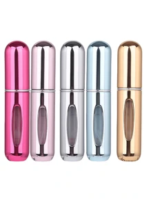 5pcs/4pcs/3pcs/2pcs/1pc Portable Refillable Travel Perfume Bottles, 5ml Travel Size Atomizer Sprayer, Pocket Perfume Containers, Travel Spray Bottles, 5ml Bottom Refill Perfume Decant Vials, Reusable Travel, Pressing Dispenser Sample Bottles, Back To School Essentials, Small Water Bottles For School, Women Decorative Accessories - Multicolor - View 28