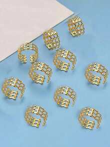 Hộp 20 chiếc vòng khăn trùm đầu, kẹp khăn rỗng, ghim cài khăn trùm đầu, vòng tết tóc, phụ kiện khăn trùm đầu cho trang phục - Nhiều màu - Xem 10