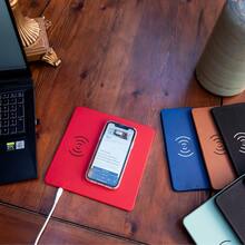 1pc Custom Leather Wireless Charging Mat,Leather Mouse Pad,Personalized Wireless Phone Charger,15W Fast Charger,Gift For Her,Docking Station, Anniversary,Father's Day Gifts