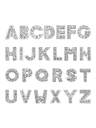 1 pieza de accesorio de imitación de diamante en forma de letra para decorar zapatos, adecuado para fiestas estudiantiles, regalos de vuelta al colegio a amigos, zuecos, zapatos de jardín, sandalias, zapatos de cuña de verano y accesorios de moda sencilla, accesorios para uñas
