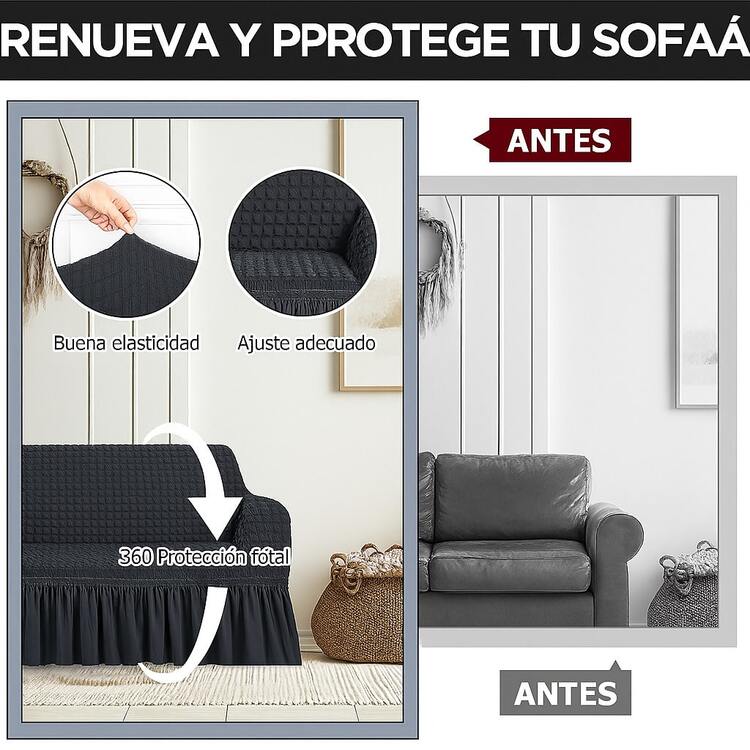 AMOROSA Sofa Slipcovers - رمادي غامق - مشاهدة 5