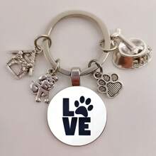 Custom DIY Dog Photo Keychain I Love Dog Glass Crystal Pendant Mini Heart Keychain Car Key Man And Girl Favorite Gift,Customized Keychains & Accessories,Easy Comfort, ,Colorful,Cute,Adorable,Funny,Kawaii,Y2K,Stylish,Unisex,Casual,Custom,Personalized,Unique,Customized,Ideal Gifts For Him,Ideal Gifts For Her,Her,Boyfriend,Girlfriend,Family,Friends - Silver - View 7