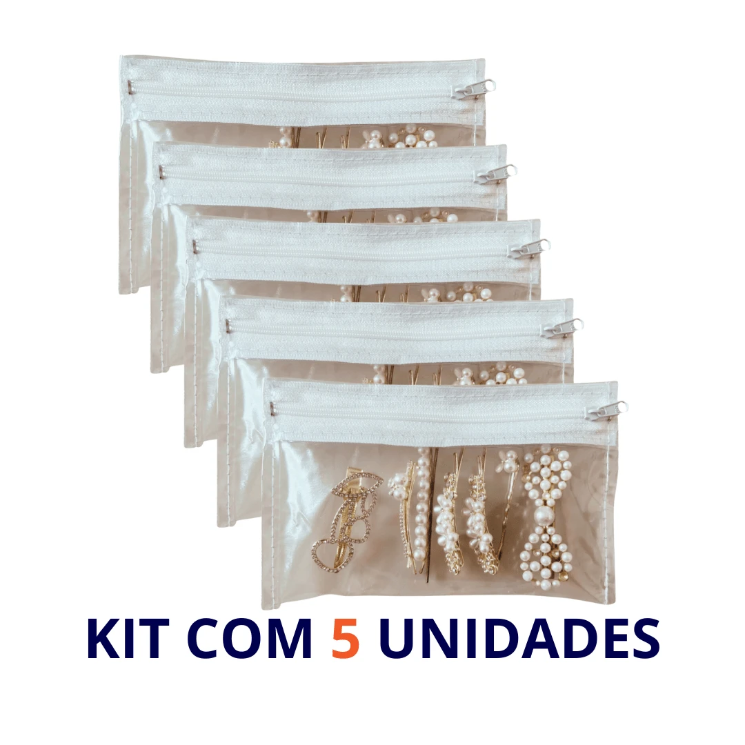 Kit 5 un 17x10 Embalagem Saco Organizador Multiuso