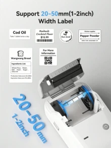 Niimbot B1 Mini Portable Thermal Printer, Pocket Label Printer Suitable For Self-Adhesive Stickers, UV Labels, Bluetooth Printing Label Machine - Grey - View 4