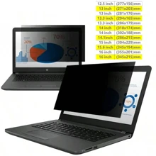 Anti-Spy Privacy Film 180 Degree Anti Peeping With Laptop 16 Inch 345x215mm 355x201" 15 Inch 304x229" 14 Inch 302x188" 14.1inch 286x215" 14 Inch 302x188" 13.3 Inch 286x179mm 13.3 Inch 294x165" 13 Inch 281x176mm 13 Inch 271x203" 15.6'' (16:9) 345x194" 14 Inch 310x174 Mm 12.5 Inch 277x156" Screen Protector Notebook PC Computer Anti-Peep Filter Matte Anti-Glare Film 180 Degree Anti Peeping Film - Multicolor - View 2