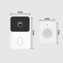Campainha Sem Fio Inteligente Com Interfone Câmera Wi-fi  Casa Resendencial - Branco - Visão 9