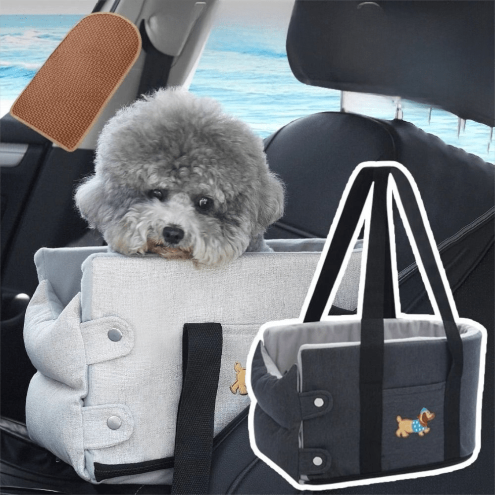 Assento de carro para cachorro, cama, assento central para carro, cama, transportador para cães pequenos, gatos, bolsa de viagem portátil, acessórios para cães, assento de carro para animais de estimação