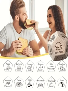 1 pezzo Dado per il cibo, regalo per anniversario/San Valentino per lei, idea creativa per appuntamenti di coppia, dado per decidere il cibo, regalo di Natale/compleanno per il fidanzato/marito