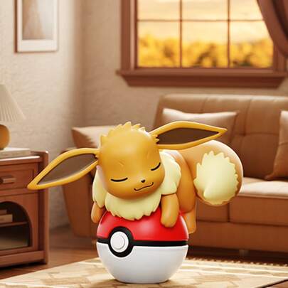 Llavero de peluche de Poké Ball que brilla en la oscuridad para decoración de coche/escritorio | Diseño 3D súper lindo | Sin olor | Brilla en la oscuridad | Regalo perfecto para fiestas.