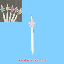 5/2/1pcs, 0.5mm Black Ink Refill Random Cute Floral Quick-Drying Ballpoint Pen, Adorable Flower Push Pen, Suitable For Students And Girls, Back To School Gift For Kids, Friends, Best Friends (Sakura Color Is Random)