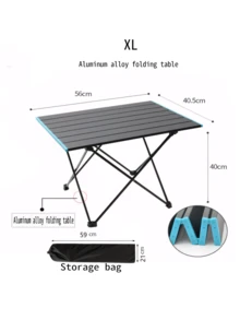 1pc Ultralight Aluminum Alloy Folding Table, Portable Camping Leisure Mini Table For Outdoor Driving, Fishing, Beach, Tent, Tea Table, Sports Outdoor Camping Picnic And Campsite Kitchen