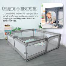 Children's Playpen Fence Protection Baby Child Safe - 灰色 - 查看 7