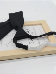 Children's Pre-Tied Tie, School Style Black Tie, Short Tie For School Uniform, No Tie Required - one-size - View 5