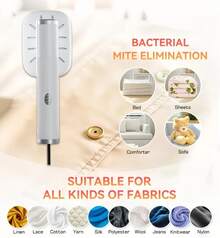 Mini Portable Folding Steam Iron, USB Powered New Clothes Steamer, Heats Up Fast, Handheld, Quickly Removes Wrinkles, Compact Handheld Steam Iron For Travel, College Dorms, Back To School, Apartments, Home Office - 白色 - 查看 3