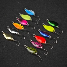 AVLCOAKY 12pcs/Set Metal Fishing Spoons Hard Sequin Swimbait VIB Lures