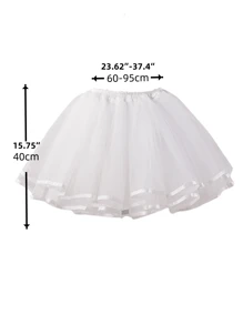 White Black Lolita Cute Boneless Puffy Skirt Cosplay Underskirt Women Petticoats Tutu Dress With Satin Ribbon Halloween