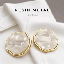 2/4/10 件高端时尚金属纽扣 - 不对称苹果形纽扣，多种尺寸可选，服装缝纫配件适用于西装、外套、毛衣和开衫，服装装饰