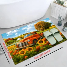 1 Stück Heimdekoration, LKW-Muster, rutschfeste Diatomeenerde-Küchen-Teppich, Matte, Teppich, 3D-bedrucktes Rechteck, geeignet für Wohnzimmer, Schlafzimmer, Flur, Badezimmer, Waschküche - Polyester-Teppich, Innen- und Außendekoration - Verschiedenfarbig - Übersicht 14