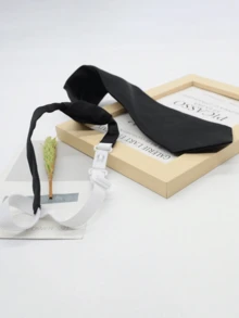 Children's Pre-Tied Tie, School Style Black Tie, Short Tie For School Uniform, No Tie Required - one-size - View 4