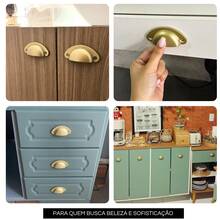 Kit Of 2 Colonial Shell Model Handles With Premium, High-Quality Finish For Drawers, Cabinets, Dressers, Furniture In General - Matte Gold - View 2