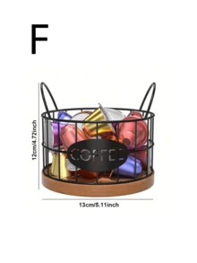 1PC Stainless Steel Coffee Pod Holder, Large Capacity Storage Organizer Basket For Countertop, Coffee Bar & Office, Multi-Size Capsule Container