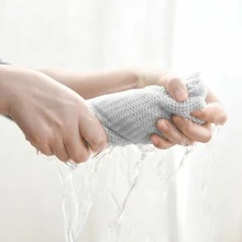 12 件/包华夫格洗碗布，吸水厨房清洁抹布，12x12 英寸 - 灰色 - 查看 7