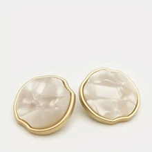 2/4/10 件高端时尚金属纽扣 - 不对称苹果形纽扣，多种尺寸可选，服装缝纫配件适用于西装、外套、毛衣和开衫，服装装饰