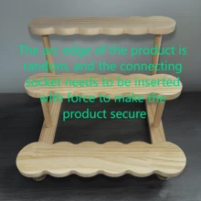 3 Tier Display Riser Stand Wooden Shelf For Perfume Organizer Perfume Display Shelf Figure Display Case Dolls Storage Rack Random Gift Of Glue - Wood Color - View 6
