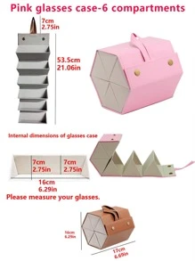 2/3/4/5/6 große Reise Brillenetui, Brillenetui Mehrfach, Brillenetui Rosa, Brillenetui Robust, Brillenetui Hart, Niedliches hängendes Brillenetui, Faltbarer hängender Brillen- und Sonnenbrillen Aufbewahrungsständer, Brillenetui aus PU-Leder für Brillen und Sonnenbrillen, Brillen- und Sonnenbrillen Aufbewahrungsbox, Schutzhülle für Brillen, Brillentasche für Reisen, Reiseutensilien, Reisezubehör, Reisetasche, Urlaub, Rückkehr zur Schule, Schulsachen, Sonnenbrillen für Frauen