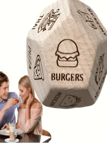 1 pezzo Dado per il cibo, regalo per anniversario/San Valentino per lei, idea creativa per appuntamenti di coppia, dado per decidere il cibo, regalo di Natale/compleanno per il fidanzato/marito