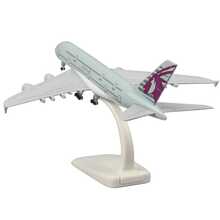 1/400 Scale 20cm Aircraft Qatar A380 Alloy Plane Model Plane Souvenir Gift - 白色 - 查看 1