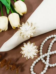 4-12pcs Resin Lotus Napkin Rings, Room Decor, Dining Table Decor, Home Decor, Suitable For Holidays, Parties, Birthdays, Weddings And Banquets