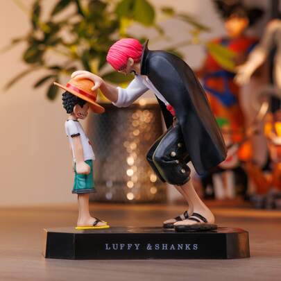 Figura de Shanks de One Piece, mercancía de anime, decoración de escritorio, regalo pequeño, regalo de Navidad