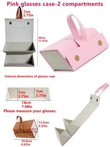 2/3/4/5/6 große Reise Brillenetui, Brillenetui Mehrfach, Brillenetui Rosa, Brillenetui Robust, Brillenetui Hart, Niedliches hängendes Brillenetui, Faltbarer hängender Brillen- und Sonnenbrillen Aufbewahrungsständer, Brillenetui aus PU-Leder für Brillen und Sonnenbrillen, Brillen- und Sonnenbrillen Aufbewahrungsbox, Schutzhülle für Brillen, Brillentasche für Reisen, Reiseutensilien, Reisezubehör, Reisetasche, Urlaub, Rückkehr zur Schule, Schulsachen, Sonnenbrillen für Frauen