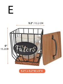 1PC Stainless Steel Coffee Pod Holder, Large Capacity Storage Organizer Basket For Countertop, Coffee Bar & Office, Multi-Size Capsule Container