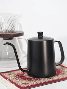 1 pieza Tetera de acero inoxidable 304 con pico de cisne para café de goteo, con tapa y mango de madera, herramienta, café, boca delgada y pico largo, herramienta para hacer café de goteo, 350ml/600ml/550ml, apta para uso doméstico, cocina, oficina, hotel y escuela, regalo de vuelta al colegio - Multicolor - Ver 8